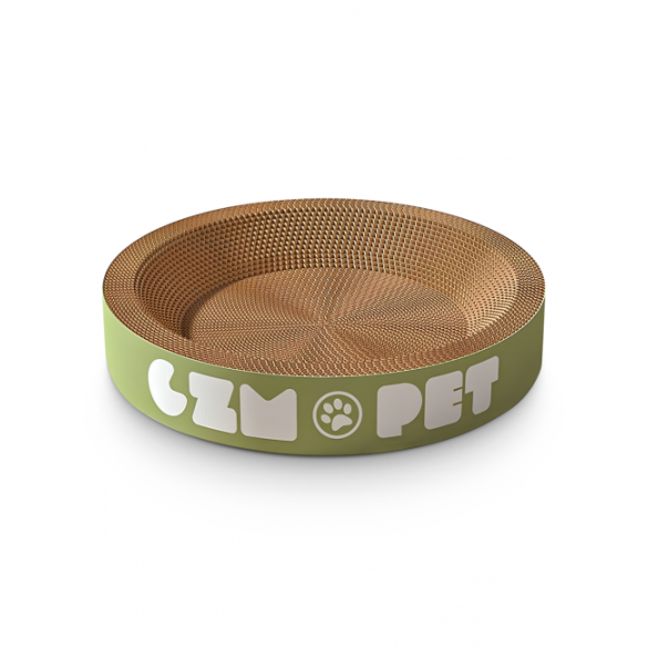 Когтеточка-лежанка Red Bow круглая картонная L, 50*9см