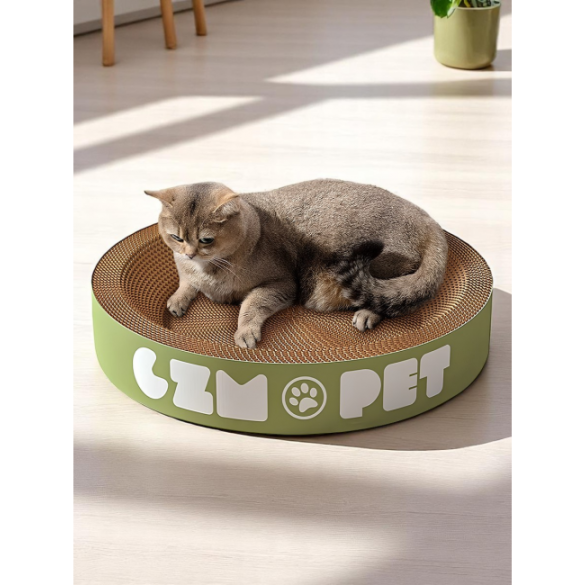 Когтеточка-лежанка Red Bow круглая картонная L, 50*9см