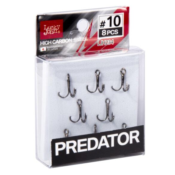 Крючки-тройники Lucky John PREDATOR серия LJH234 010, 8шт