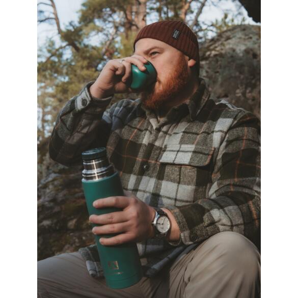 Термос Арктика бытовой вакуумный питьевой Хвоя, 1000мл