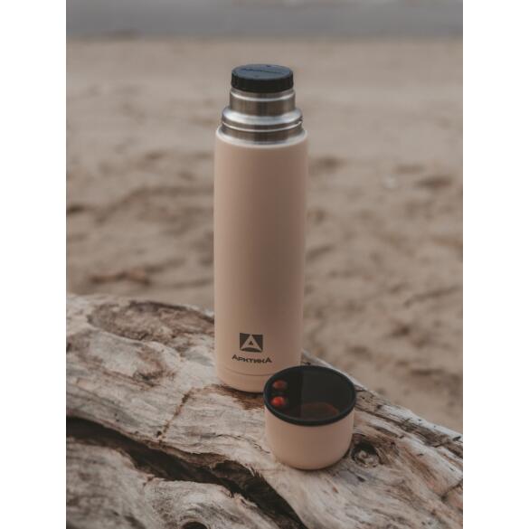 Термос Арктика бытовой вакуумный питьевой Песок, 1000мл