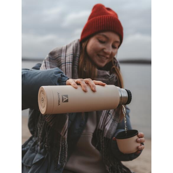 Термос Арктика бытовой вакуумный питьевой Песок, 1000мл