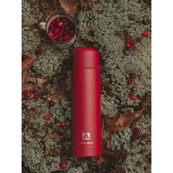 Термос Арктика бытовой вакуумный питьевой Гранат, 1000мл
