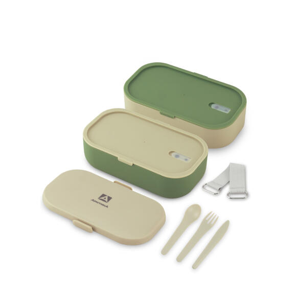 Ланч-бокс Арктика Зелёный/Бежевый, 1350мл