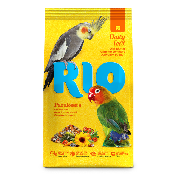 3кг Корм RIO Parakeets для средних попугаев