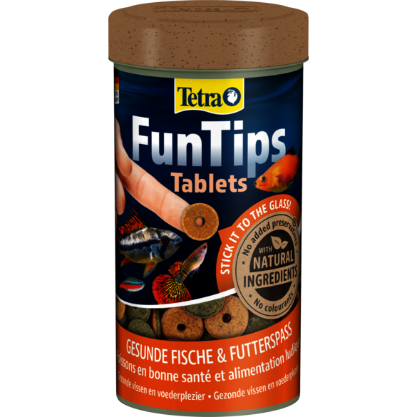Корм Tetra Fun Tips для тропических рыб в таблетках для приклеивания к стеклу, 20таб