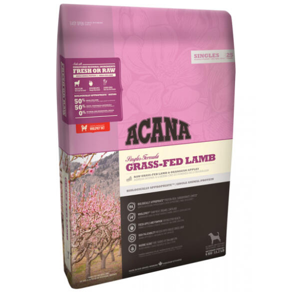 17кг Корм ACANA DOG GRASS-FED LAMB беззерновой для взрослых собак и щенков с Ягненком