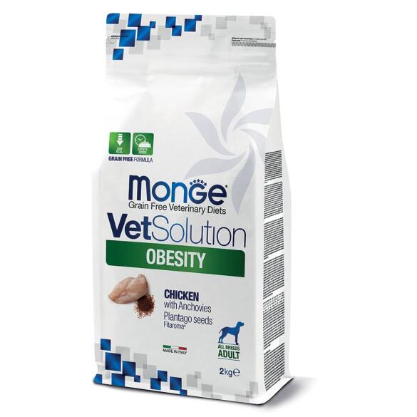 2кг Корм Monge VetSolution Dog Obesity Ветеринарная диета для взрослых собак для снижения массы тела (срок до 25.05.2026)