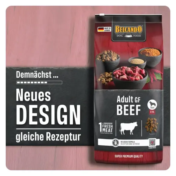 12,5кг Корм Belcando Adult GF Beef беззерновой для собак с нормальным уровнем активности с Говядиной