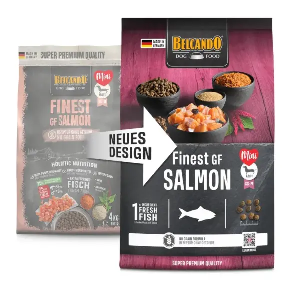 1кг Корм Belcando Finest Salmon беззерновой для взрослых собак мелких и средних пород с Лососем
