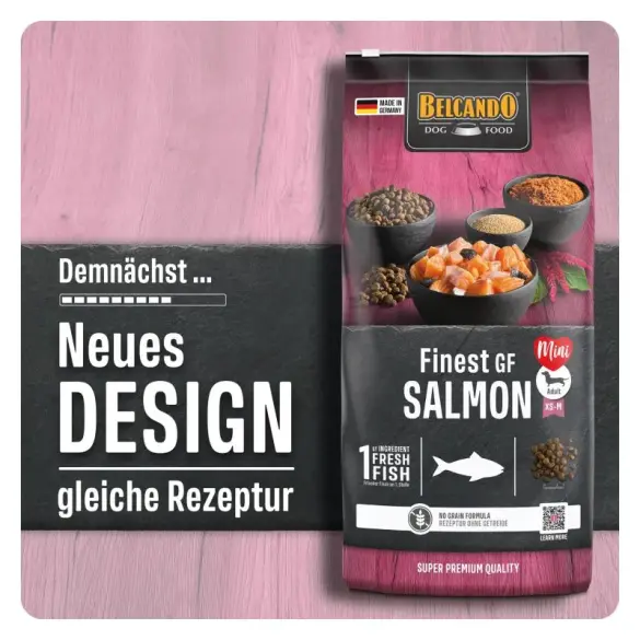 4кг Корм Belcando Finest Salmon беззерновой для взрослых собак мелких и средних пород с Лососем