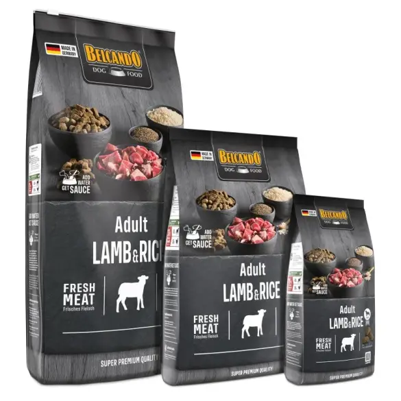 4кг Корм Belcando Lamb & Rice гипоаллергенный для взрослых собак всех пород с Ягнёнком и рисом