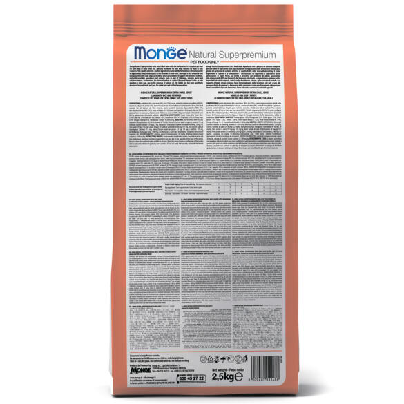 2,5кг Корм Monge Dog SP Monoprotein Adult Salmon/Rice для взрослых собак всех пород с Лососем и рисом (дефект упаковки)