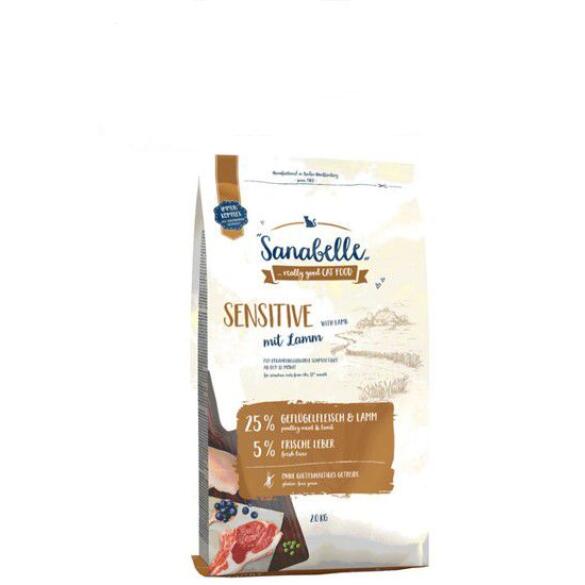 2кг Корм Bosch Sanabelle Sensitive with Lamb для кошек с чувствительным пищеварением с Ягненком (дефект упаковки)