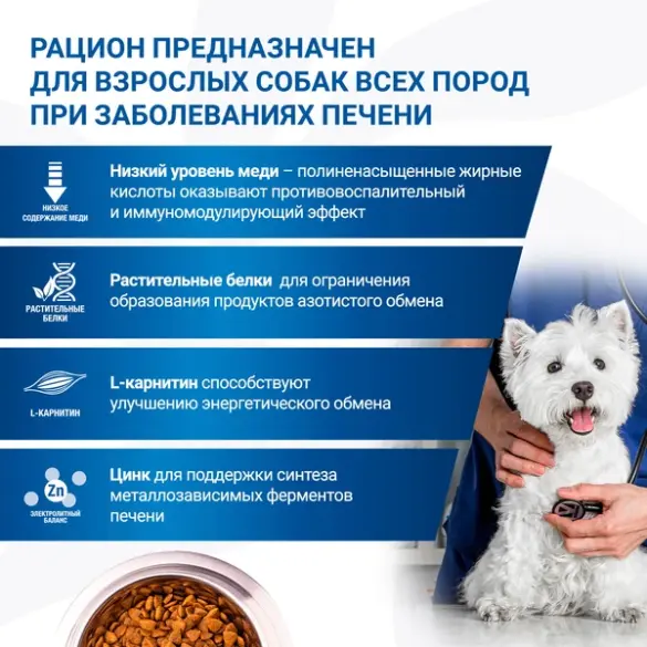 2кг Корм Monge VetSolution Dog Hepatic Ветеринарная диета для собак с заболеваниями печени