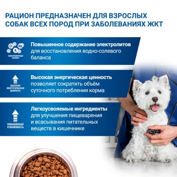 Корм в развес Monge VetSolution Dog Gastrointestinal Ветеринарная диета для собак с заболеваниями ЖКТ, 1кг