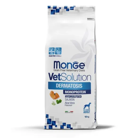 12кг Корм Monge VetSolution Dog Dermatosis Ветеринарная диета для собак с заболеваниями кожи