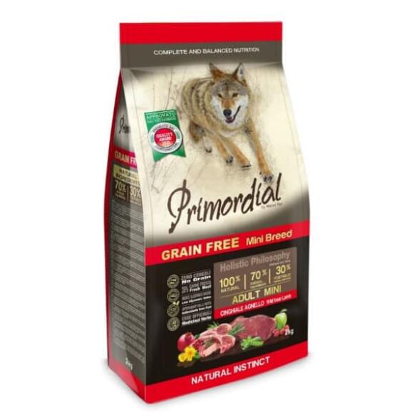 6кг Корм Primordial Dog Adult Mini Boar & Lamb беззерновой для взрослых собак мелких пород с диким Кабаном и ягненком
