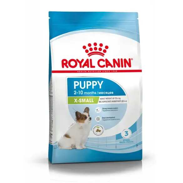 3кг Корм ROYAL CANIN X-Small Puppy для щенков миниатюрных пород до 10 месяцев