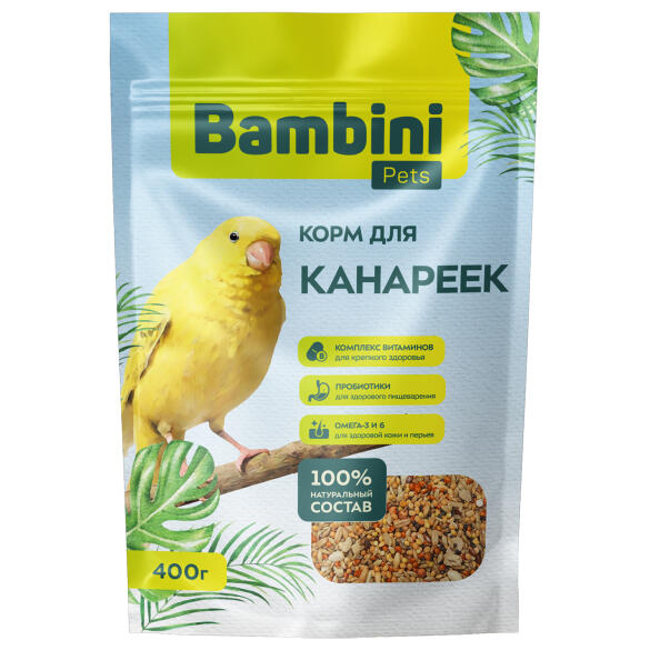 400гр Корм Bambini Pets для канареек (срок до 30.08.2026)