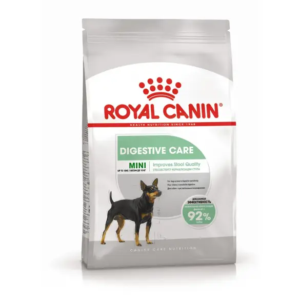 8кг Корм ROYAL CANIN Mini Digestive Care для взрослых собак мелких размеров с чувствительным пищеварением