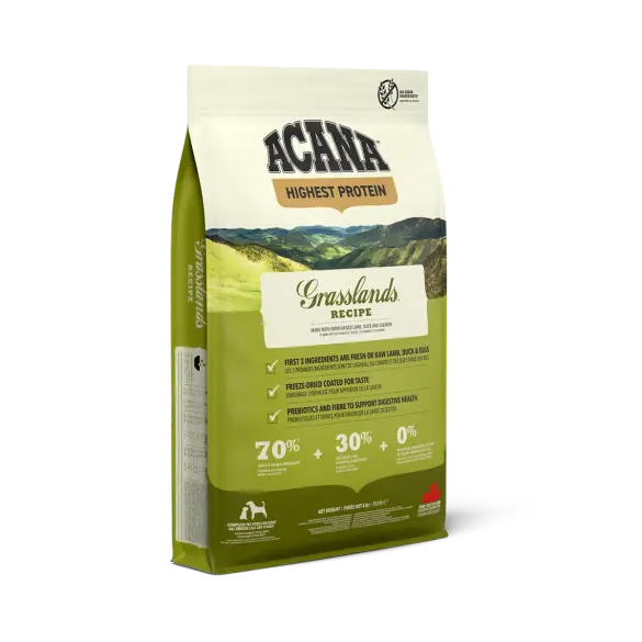 2кг Корм ACANA GRASSLANDS DOG беззерновой для собак всех пород и возрастов с Ягненком (срок до 31.08.2026)