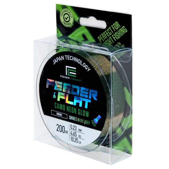 Леска монофильная Feeder Concept FEEDER & FLAT Camo Neon Glow 200/023