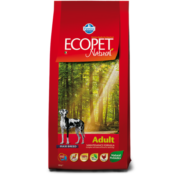 12кг Корм Farmina Ecopet Natural Adult MAXI для собак взрослых крупных пород