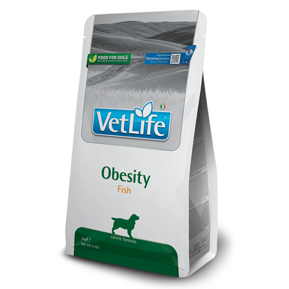 12кг Корм Farmina Vet Life Dog Obesity FISH диета для взрослых собак при ожирении с Рыбой