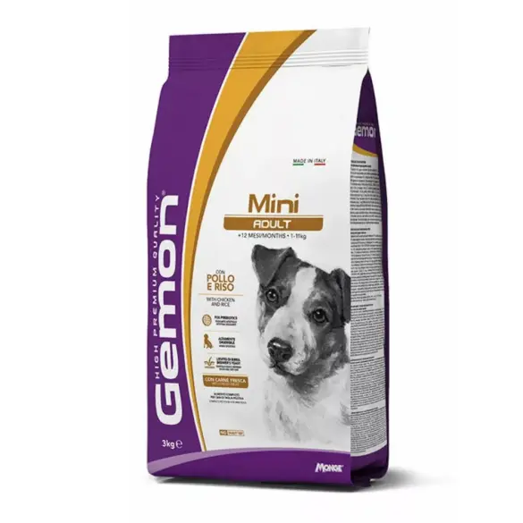 20кг Корм Gemon Dog MINI Adult для взрослых собак мелких пород с Курицей