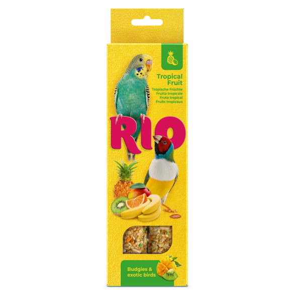 2*40гр RIO Sticks Tropical Fruit палочки для волнистых попугаев и экзотических птиц с тропическими фруктами