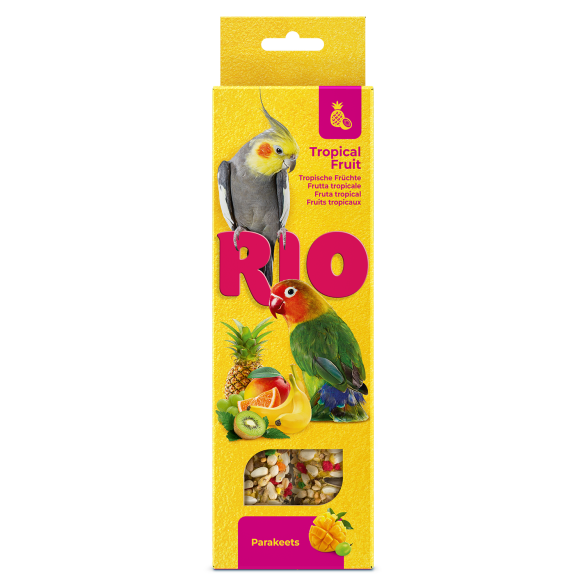 2*75гр RIO Sticks Tropical Fruit палочки для средних попугаев с тропическими фруктами