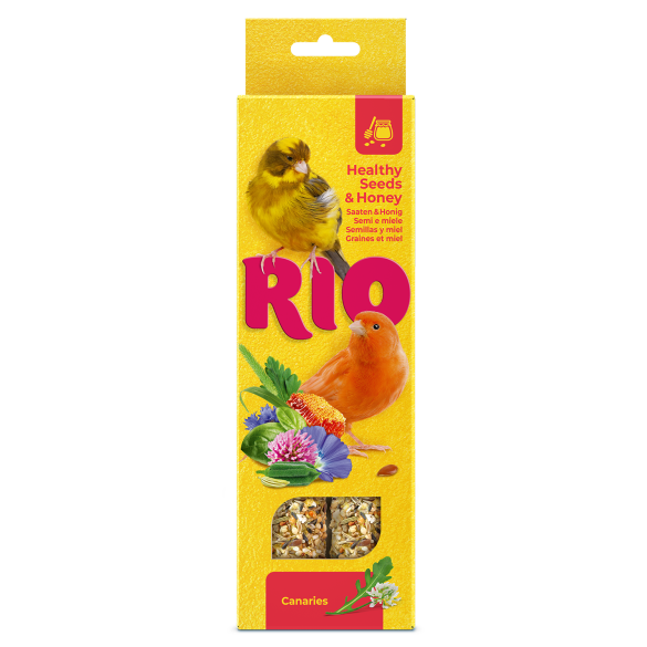 Палочки для канареек RIO с медом и полезными семенами, коробка 2х40 г.