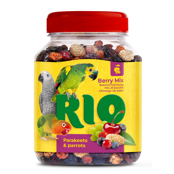 160гр Лакомство RIO Ягодная смесь для средних и крупных попугаев