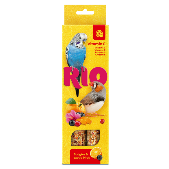 2*40г RIO Sticks палочки для волнистых попугаев и экзотических птиц с Витамином С