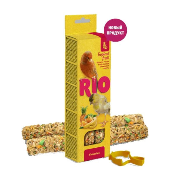 Палочки для канареек RIO с тропическими фруктами, коробка 2х40г