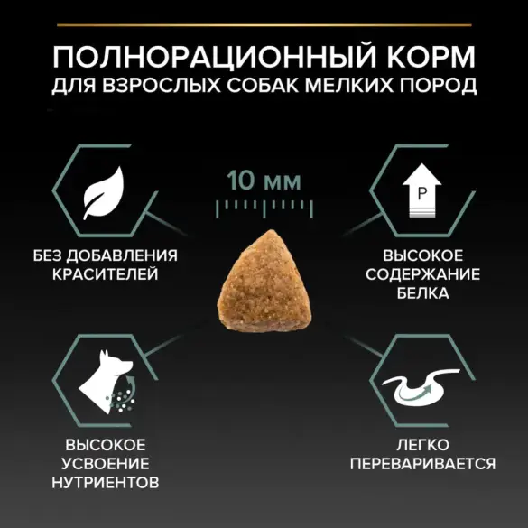 3кг Корм PRO PLAN для взрослых собак мелких пород с чувствительной кожей с Ягненком и рисом