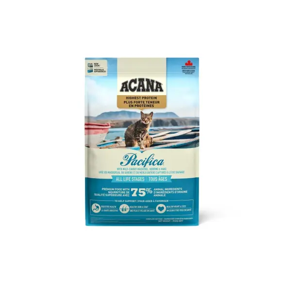 1,8кг Корм ACANA PACIFICA CAT беззерновой для кошек и котят с Рыбой