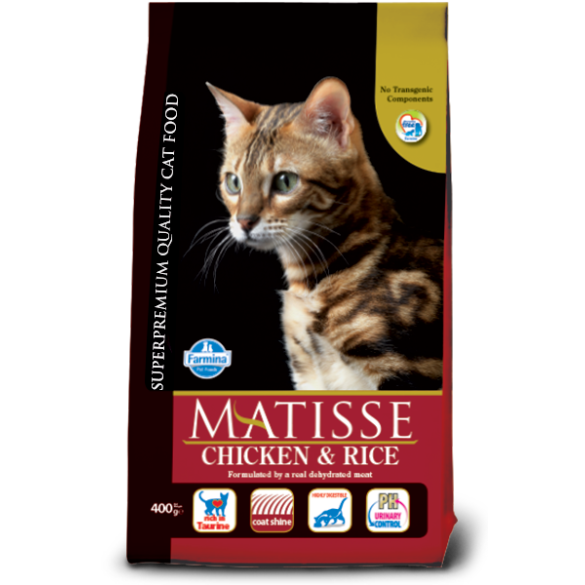 0,4кг Корм Farmina Matisse Chicken & Rice для взрослых кошек с Курицей и рисом