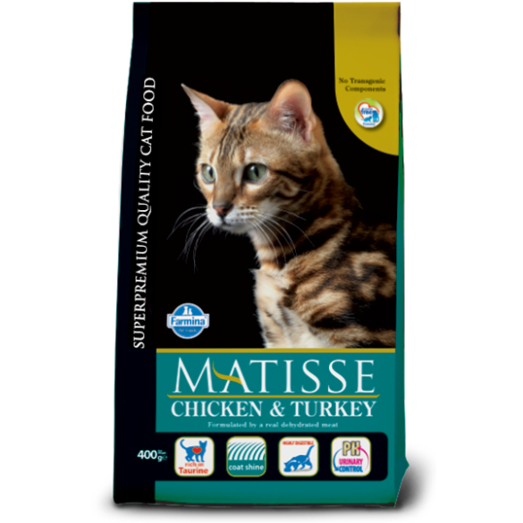 10кг Корм Farmina Matisse Chicken & Turkey для взрослых кошек с Курицей и индейкой