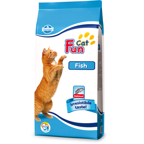 20кг Корм Farmina Fun Cat Fish для взрослых кошек с рыбой