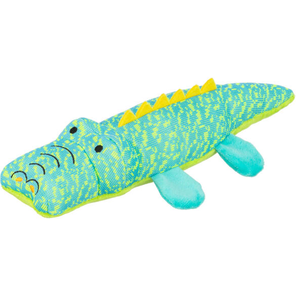 Игрушка Trixie для собак Крокодил из плюша и ткани Бирюзовый, 33см