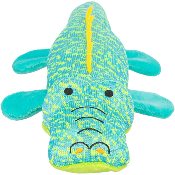 Игрушка Trixie для собак Крокодил из плюша и ткани Бирюзовый, 33см