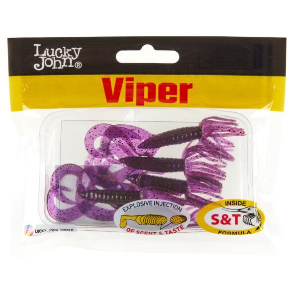 Твистер съедобный Lucky John Pro Series Viper 2.0 5см S13 (10шт)