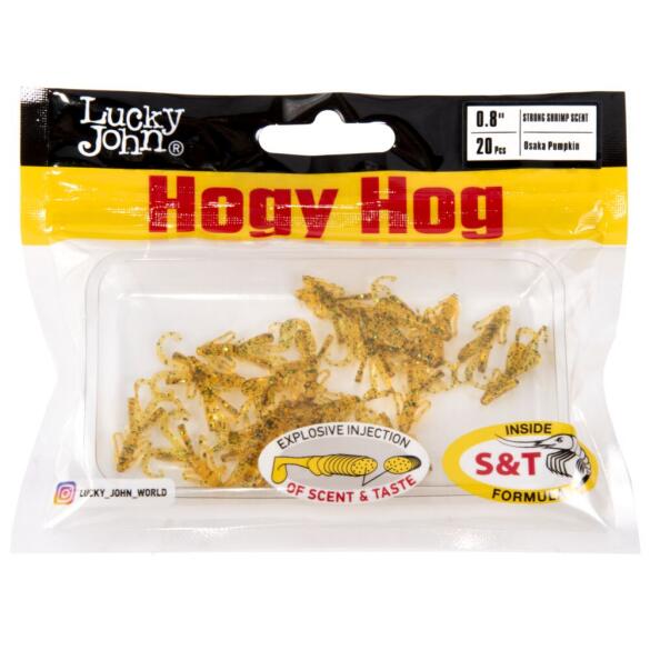 Твистер съедобный Lucky John Pro Series Hogy Hog 0.8 2см PA19 (20шт)