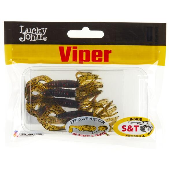 Твистер съедобный Lucky John Pro Series Viper 2.0 5см РА03 (10шт)