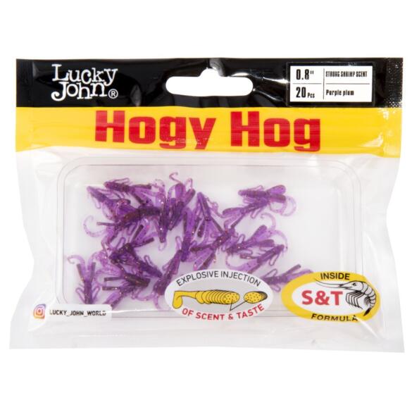 Твистер съедобный Lucky John Pro Series Hogy Hog 0.8 2см S13 (20шт)