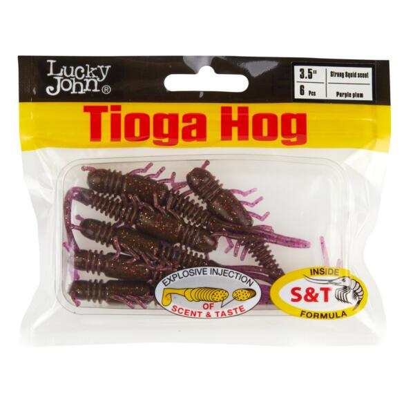 Виброхвост съедобный Lucky John Pro Series TIOGA HOG 3.5in 89мм S13 (6шт)