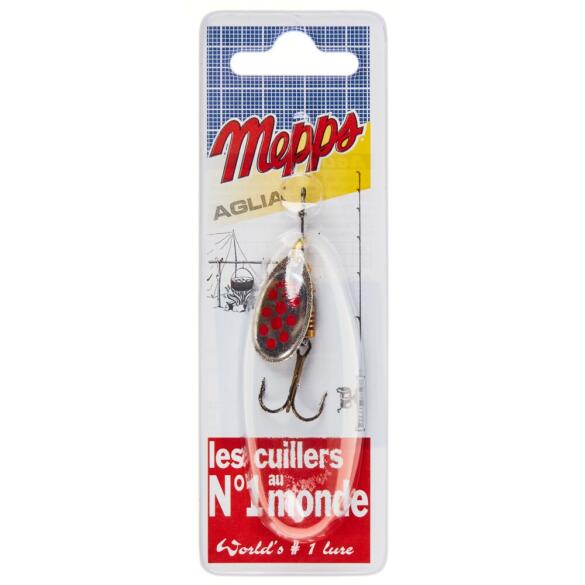 Блесна вращающаяся Mepps Aglia PTS Silver-Red dots №2 4,5г