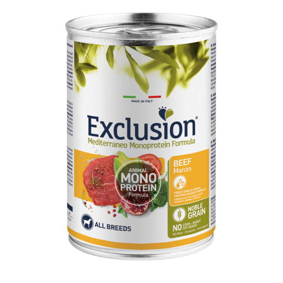 400гр Kонсервы Exclusion Monoprotein Formula Beef для собак всех пород с Говядиной